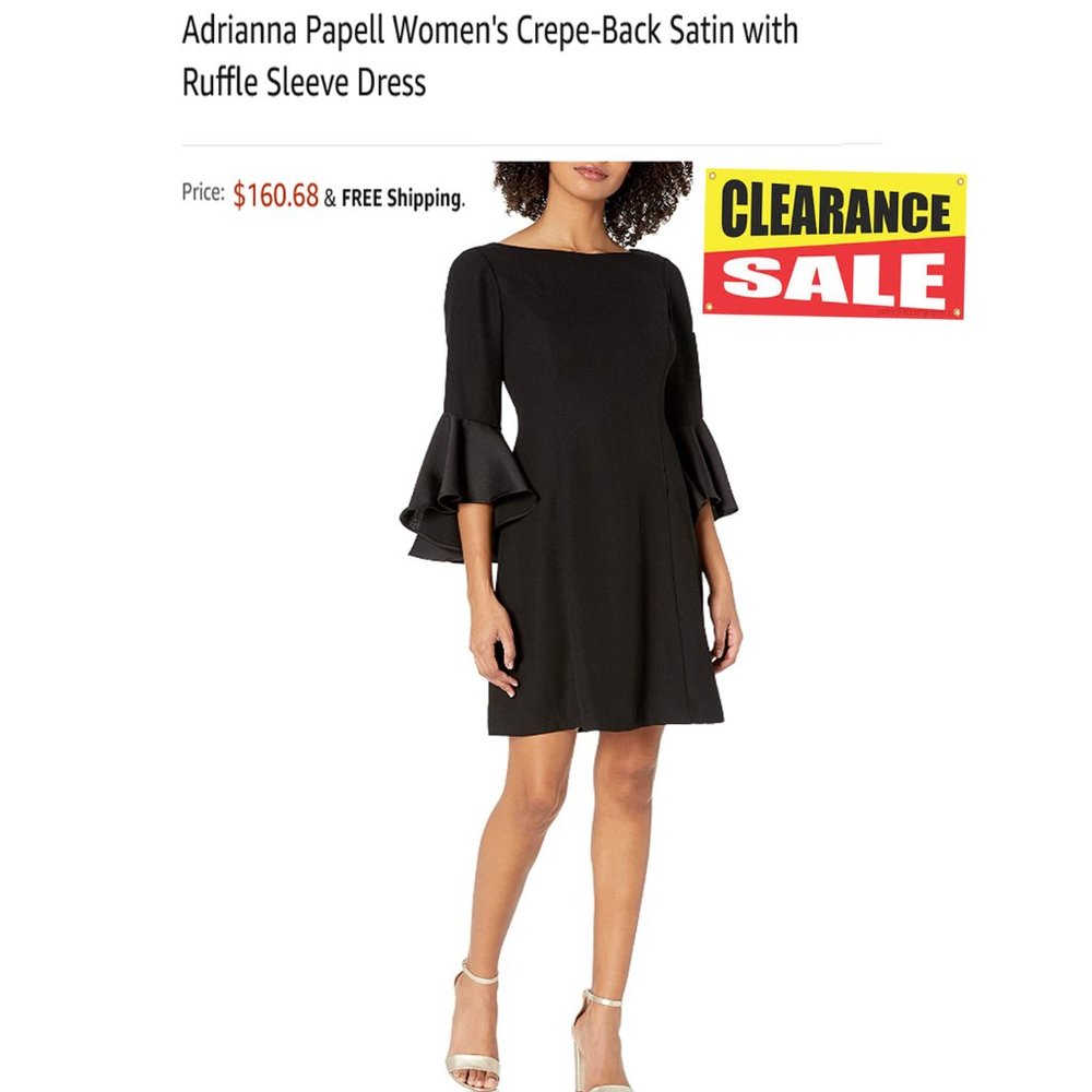 Adrianna Papell Crepe-Back Satin Ruffle Dress 6